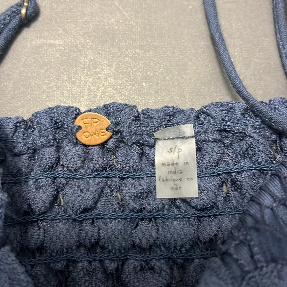 Free People One Adella Navy Bra - Size S - Picture 4 of 7